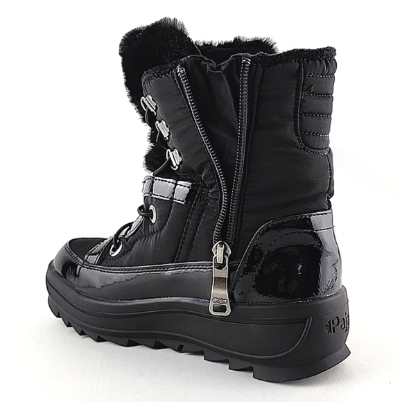 PAJAR Youth Tacey Black Winter Waterproof Zip Up Boot Thermal -30°C Size US 1.5 - Picture 11 of 16